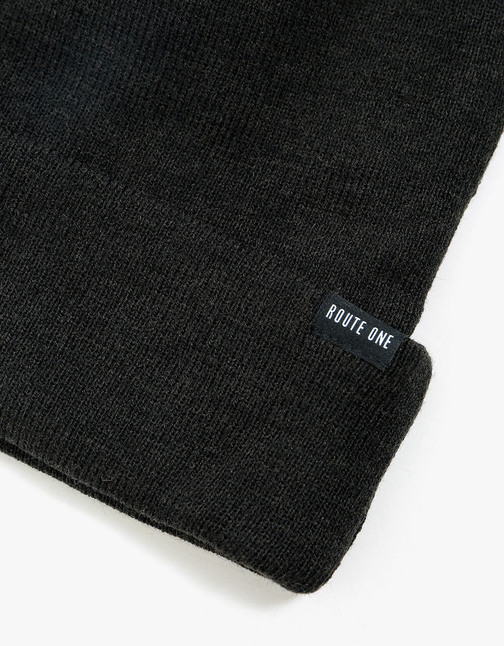 Route One Recycled NY Cuff Beanie - Black