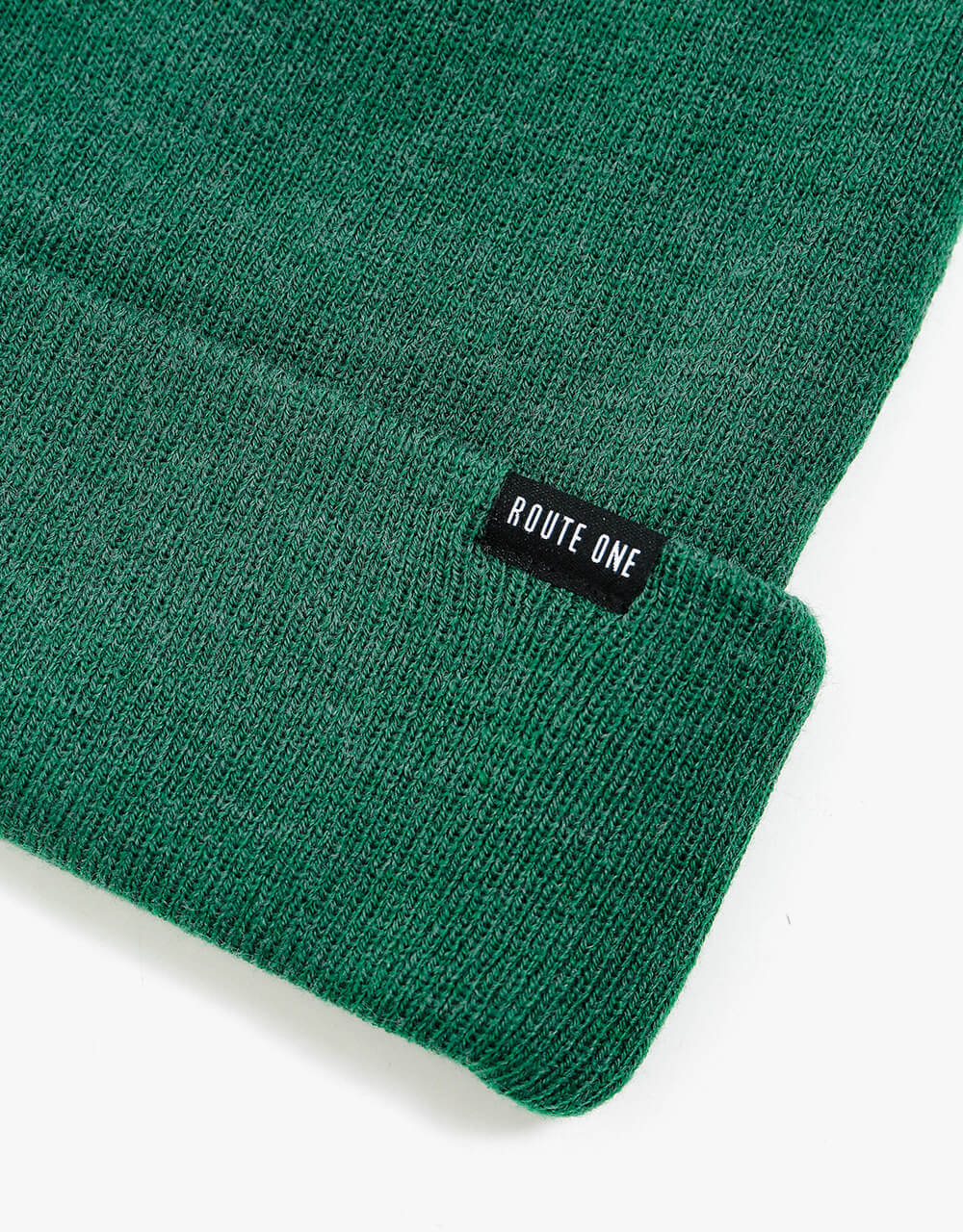 Route One Recycled NY Cuff Beanie - Forest Green