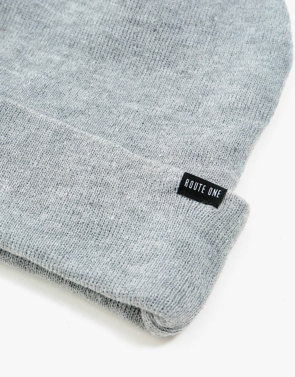 Route One Recycled NY Cuff Beanie - Heather Grey