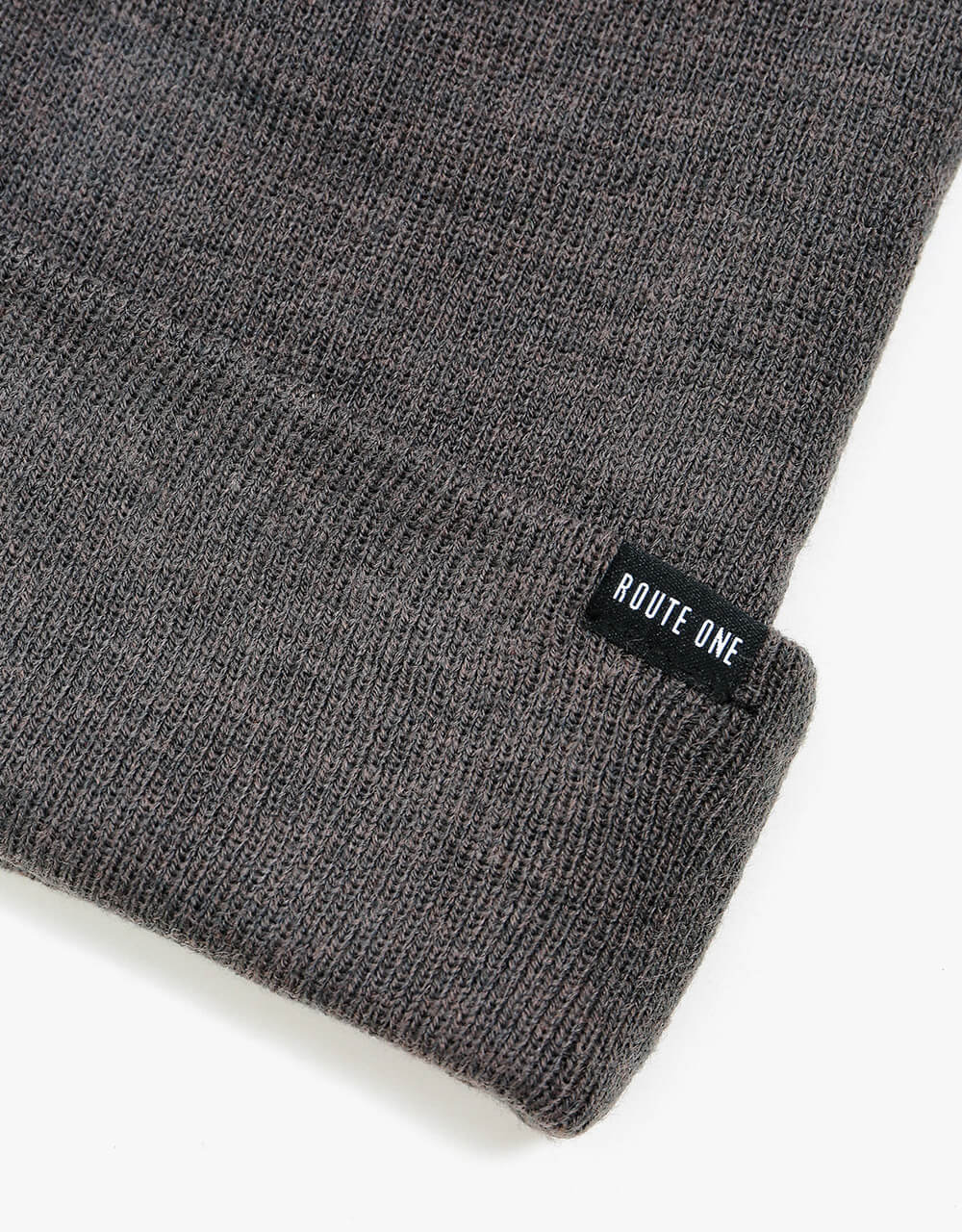 Route One Recycled NY Cuff Beanie - Slate Grey