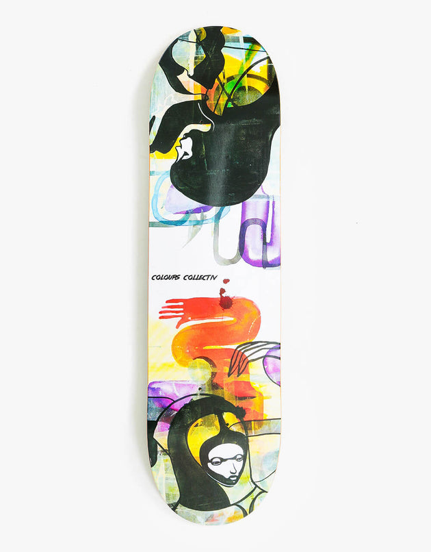 Colours Collectiv x Will Barras Grunge Queen of Hearts Skateboard Deck