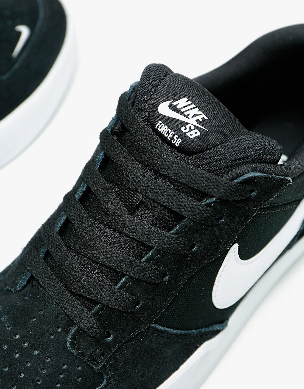 Nike SB Force 58 Skate Shoes - Black/White-Black