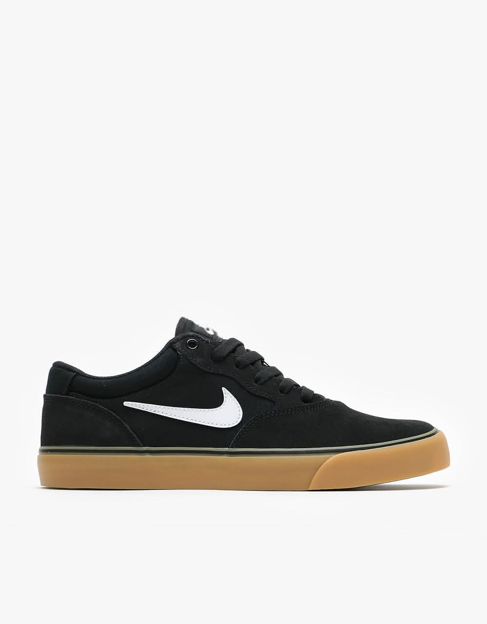 Nike SB Chron 2 Skate Shoes - Black/White-Black-Gum Light Brown