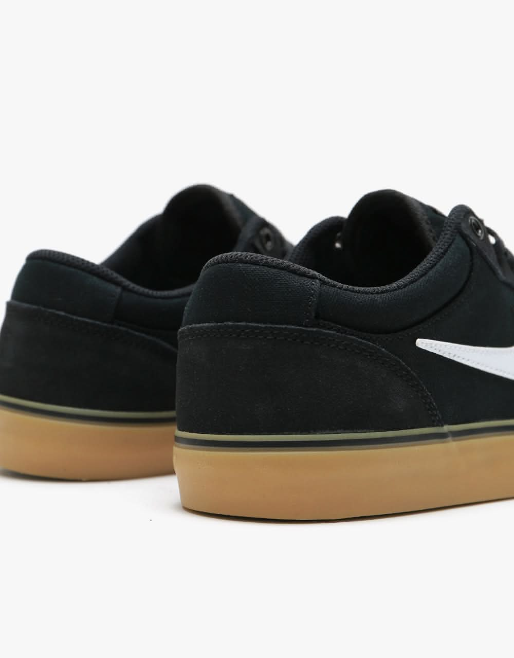 Nike SB Chron 2 Skate Shoes - Black/White-Black-Gum Light Brown