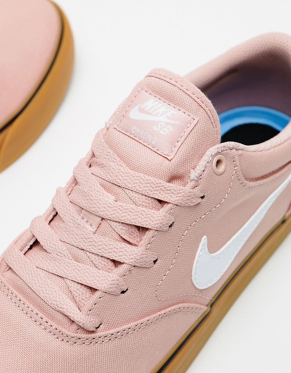 Nike SB Chron 2 Canvas Skate Shoes - Pink Oxford/White-Pink Oxford