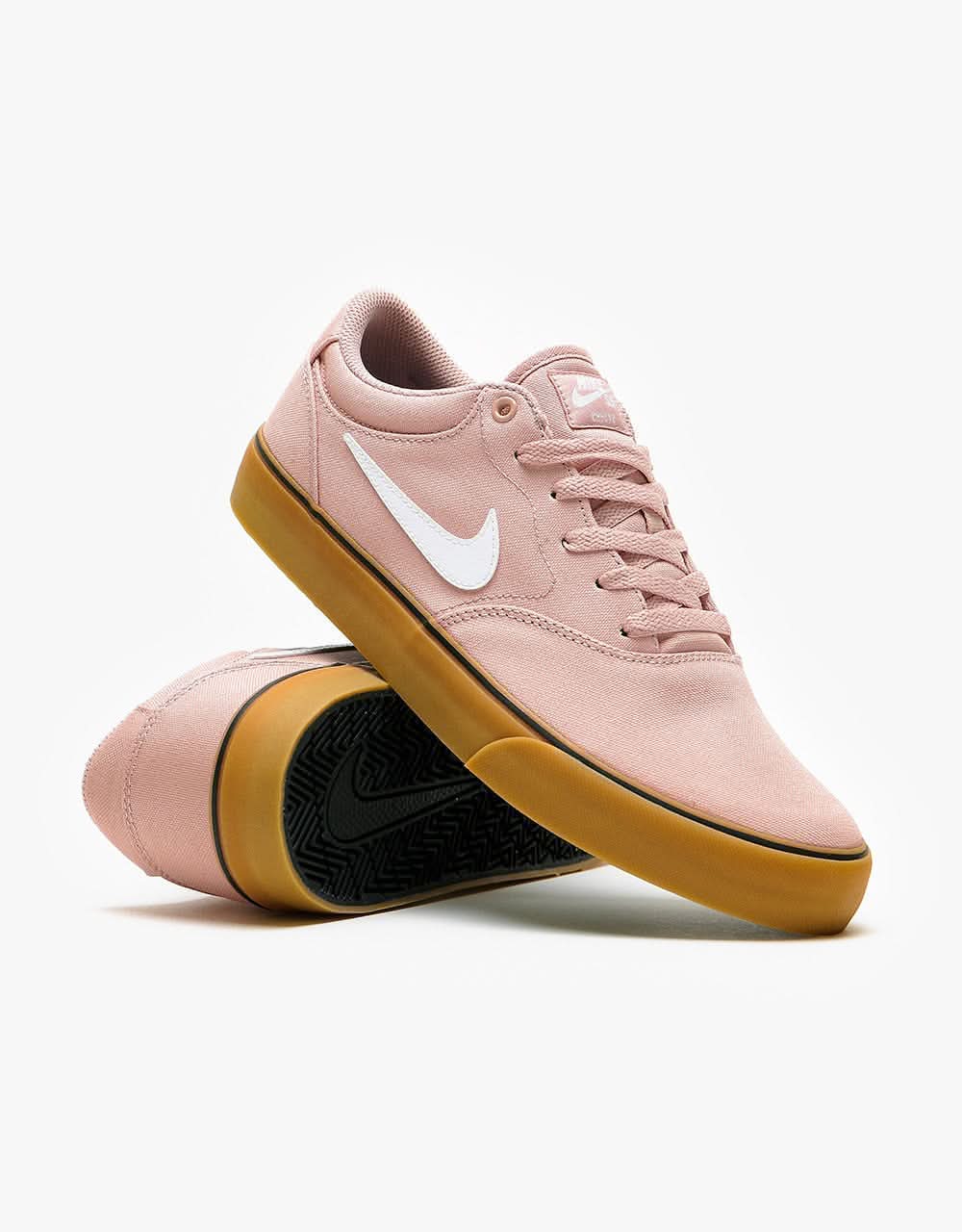 Nike SB Chron 2 Canvas Skate Shoes - Pink Oxford/White-Pink Oxford