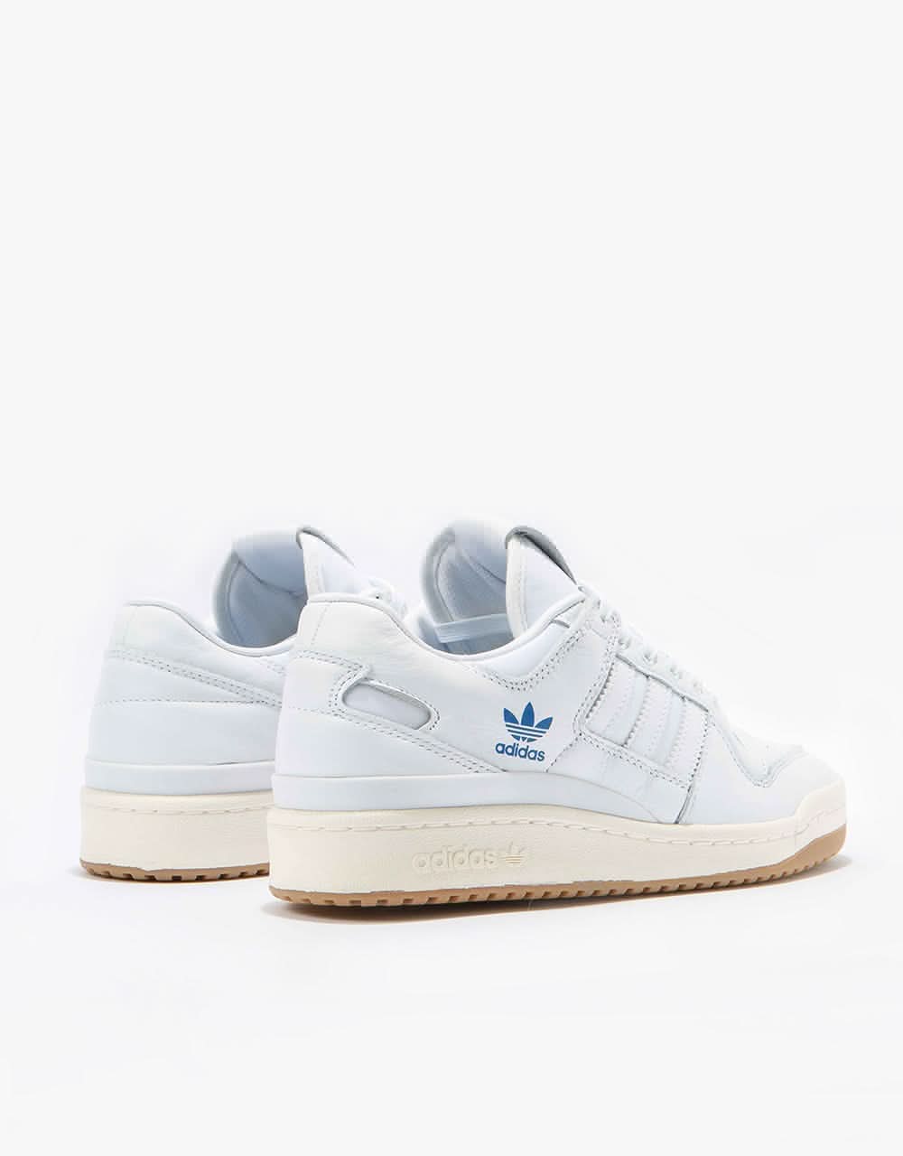 adidas Forum 84 Low ADV Skate Shoes - White/White/Bluebird