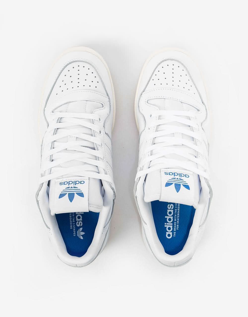 adidas Forum 84 Low ADV Skate Shoes - White/White/Bluebird