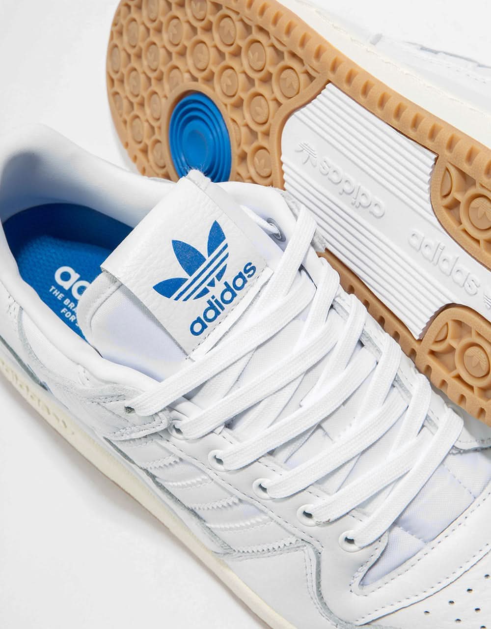 adidas Forum 84 Low ADV Skate Shoes - White/White/Bluebird