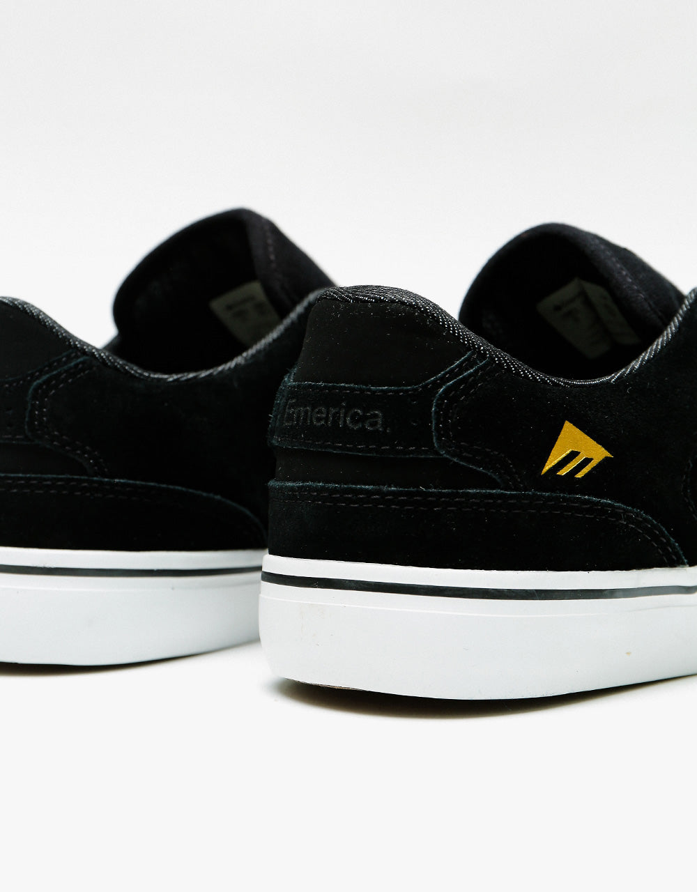 Emerica The Low Vulc Skate Shoes - Black/Gold/White