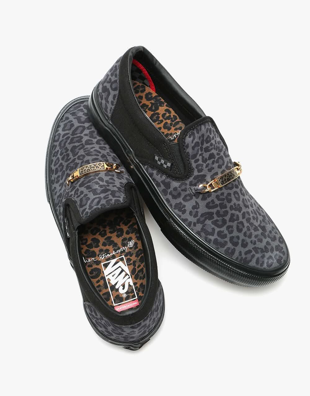Vans Skate Slip-On Shoes - (Cher Strauberry) Cheetah