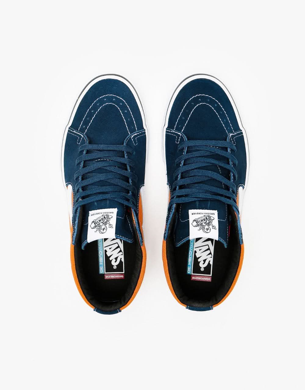 Vans Skate Grosso Mid Shoes - Navy/Orange