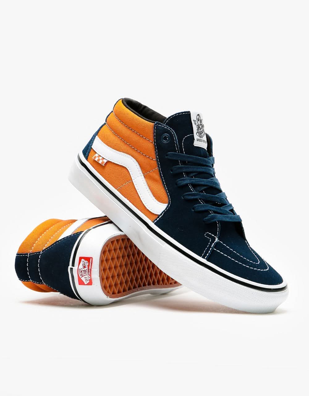 Vans Skate Grosso Mid Shoes - Navy/Orange
