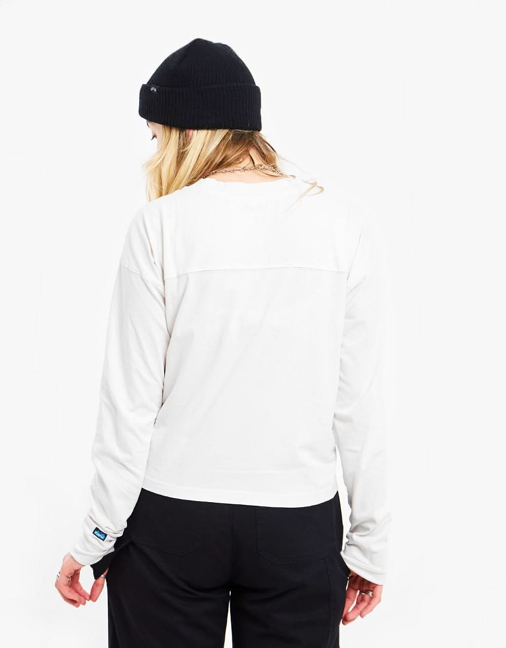 KAVU Womens Francis L/S T-Shirt - Off White