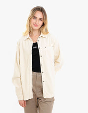 Kickers® Womens Cord Oversized Shirt - Beige