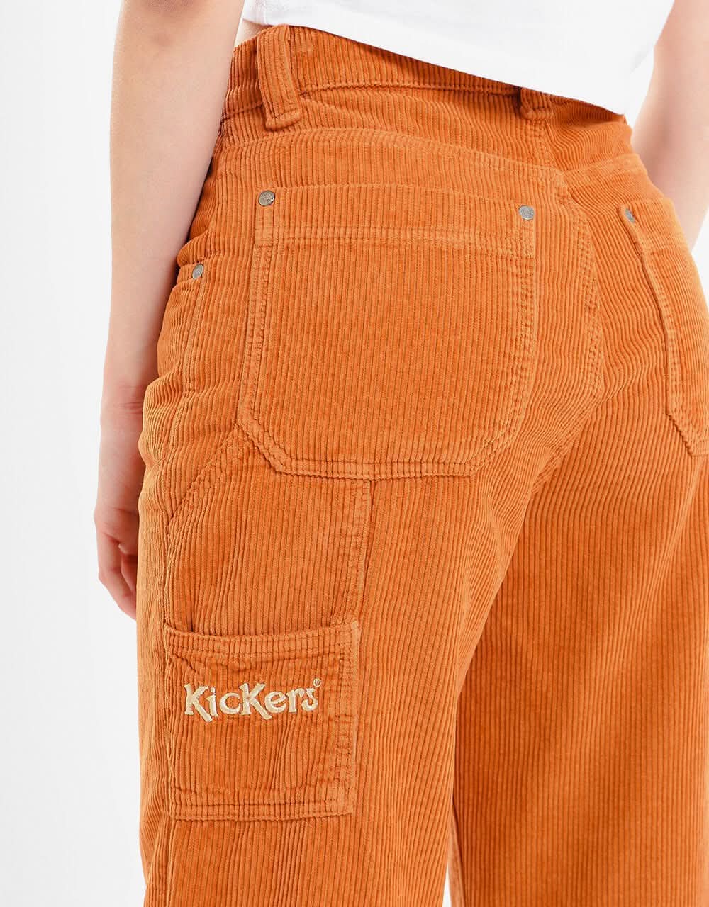 Kickers® Womens Cord Carpenter Pant - Rust