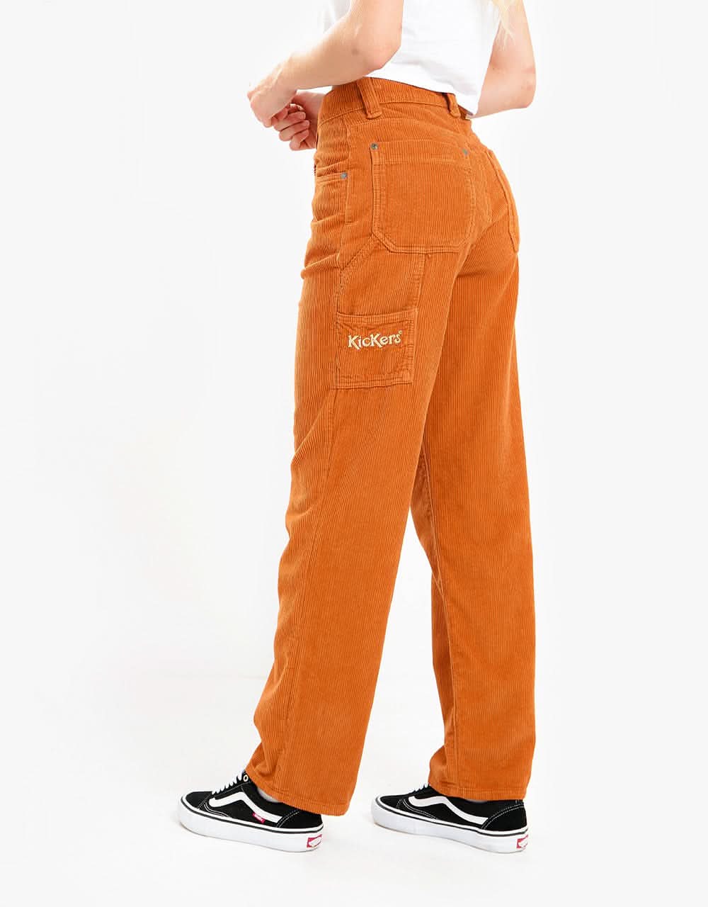 Kickers® Womens Cord Carpenter Pant - Rust
