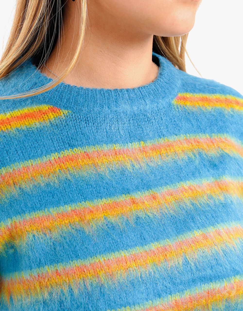 Obey Womens Delilah Sweater - Atlantic Blue Multi