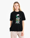 Santa Cruz Womens Checkerbloom T-Shirt - Black