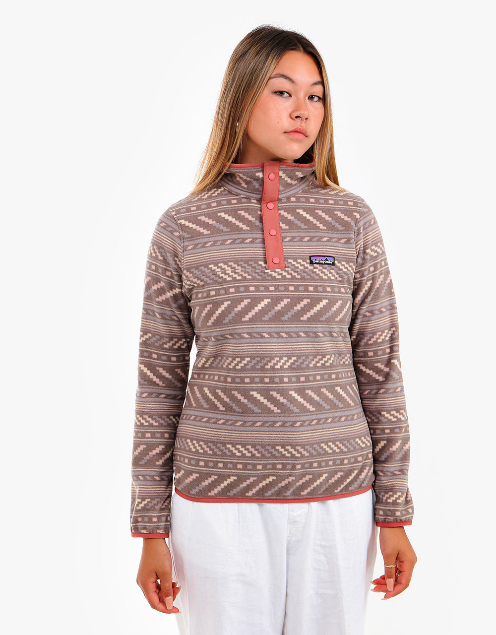 Patagonia Womens Micro D® Snap-T® Pullover - Bergy Bits: Furry Taupe