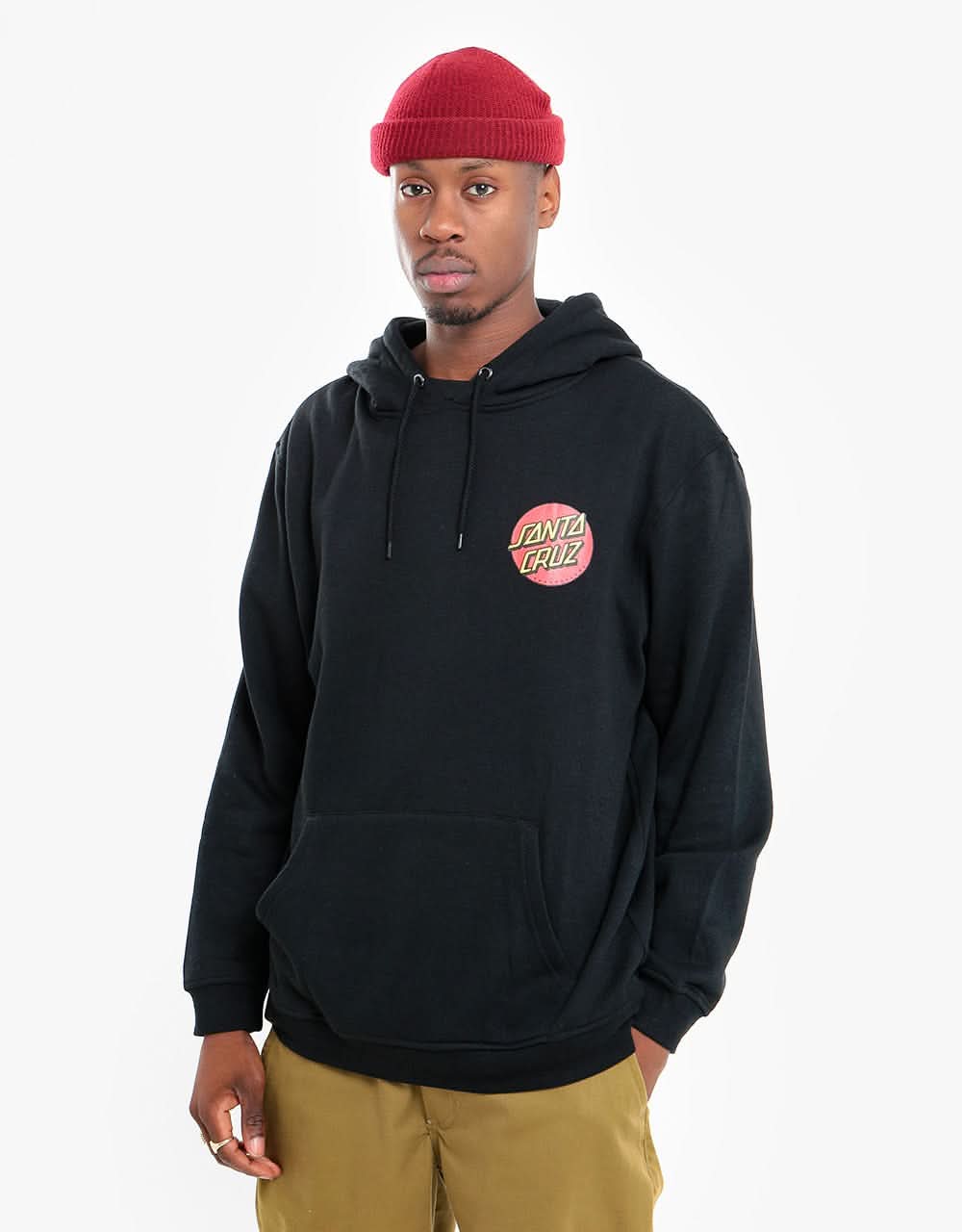 Santa Cruz Classic Dot Chest Pullover Hoodie - Black