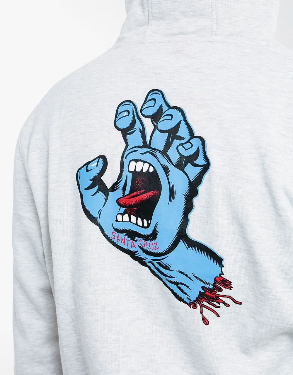Santa Cruz Screaming Hand Chest Pullover Hoodie - Athletic Heather