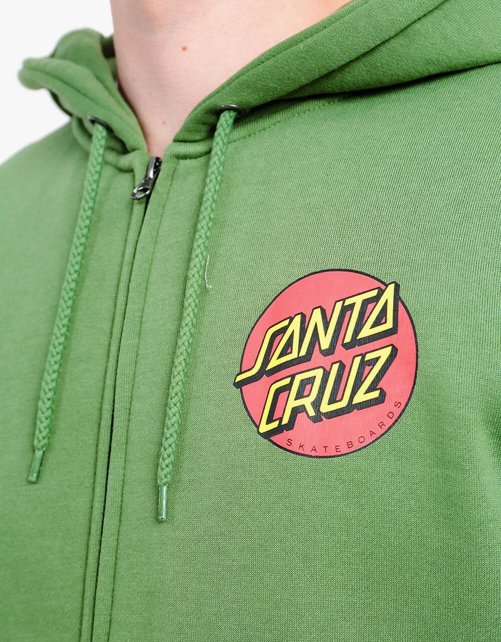 Santa Cruz Classic Dot Zip Hoodie - Dill Green