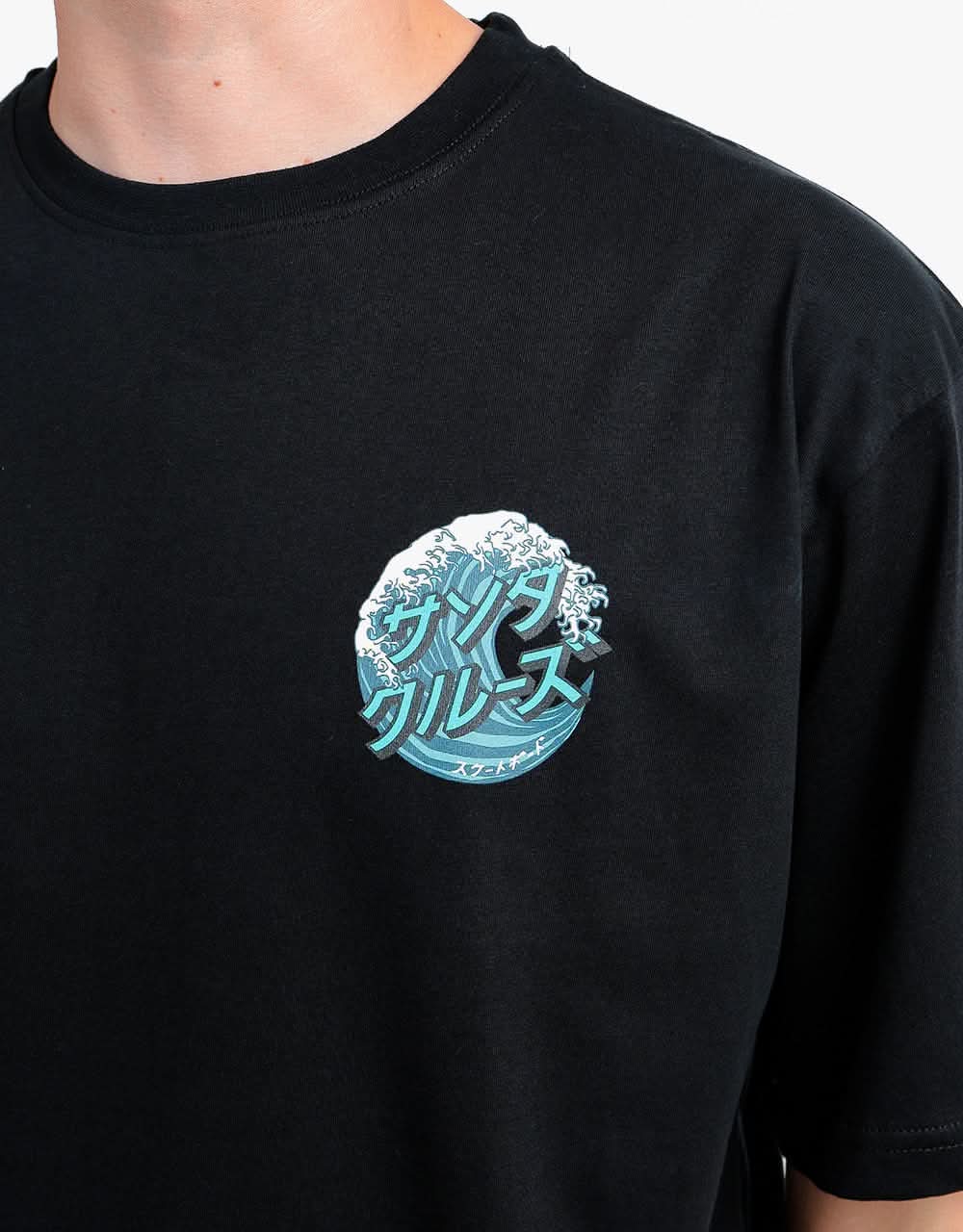 Santa Cruz Japanese Wave Dot T-Shirt - Black