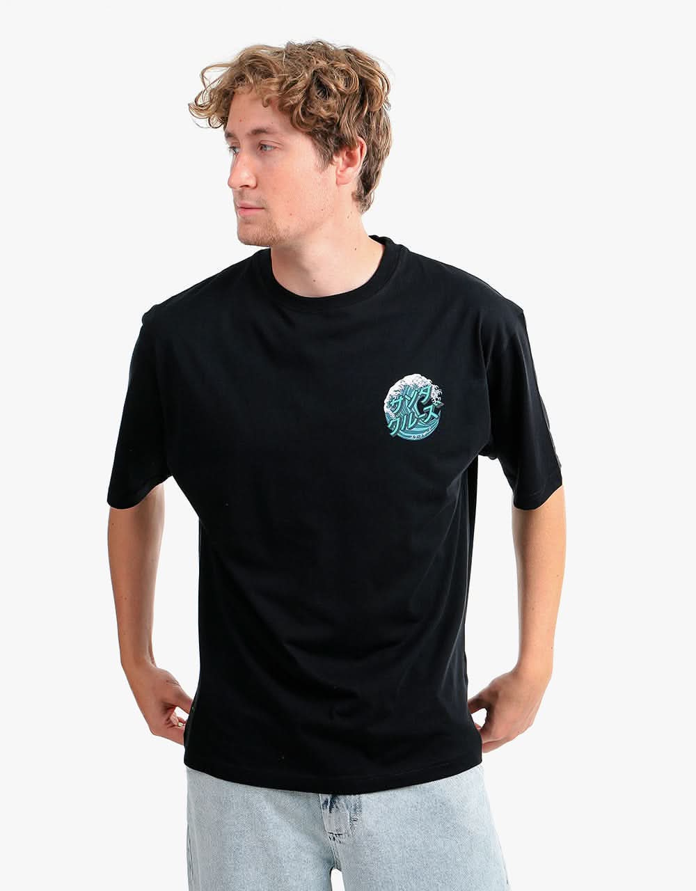 Santa Cruz Japanese Wave Dot T-Shirt - Black