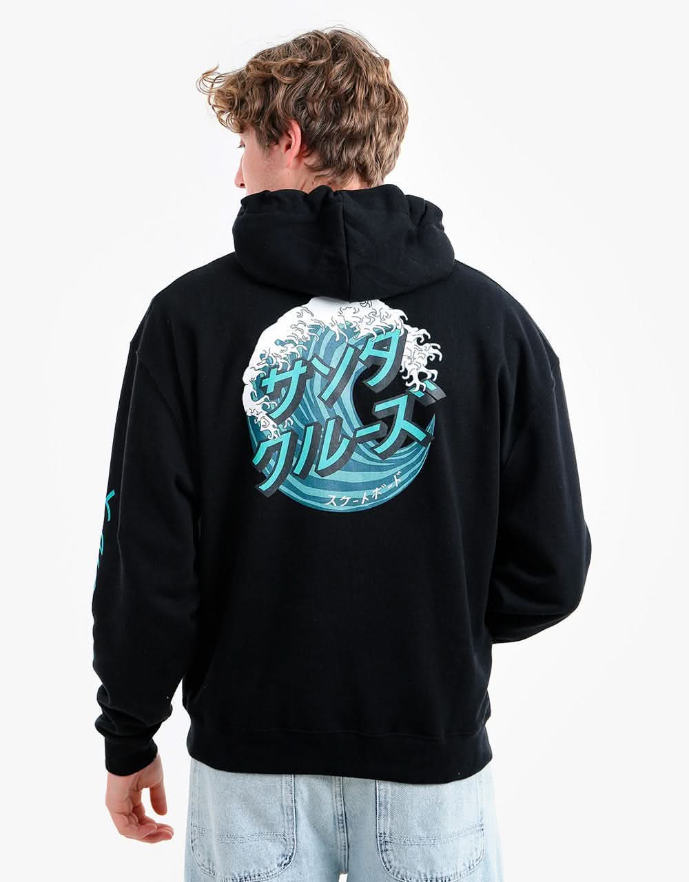 Santa Cruz Japanese Wave Dot Pullover Hoodie - Black