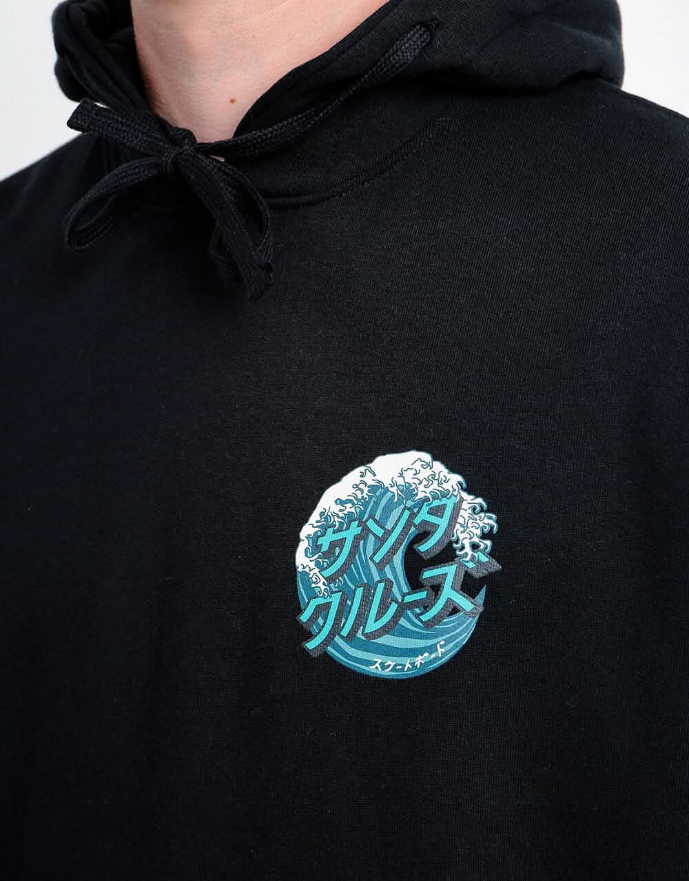 Santa Cruz Japanese Wave Dot Pullover Hoodie - Black