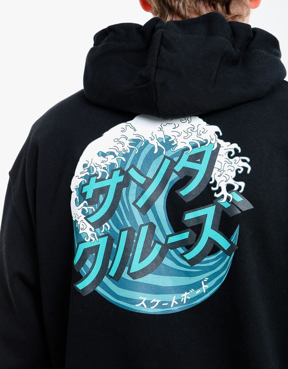 Santa Cruz Japanese Wave Dot Pullover Hoodie - Black