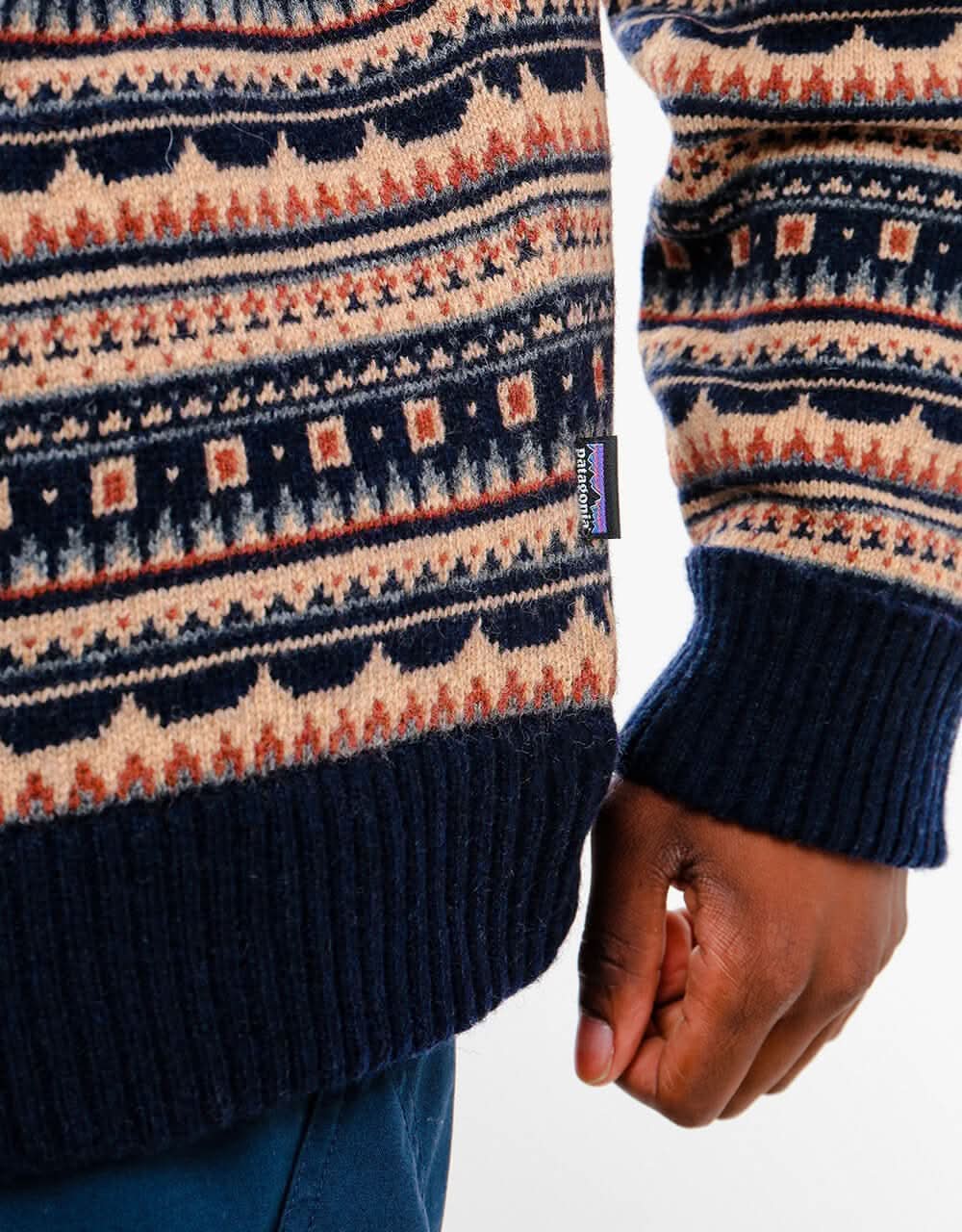 Patagonia Recycled Wool Sweater - Cottage Isle Small:New Navy