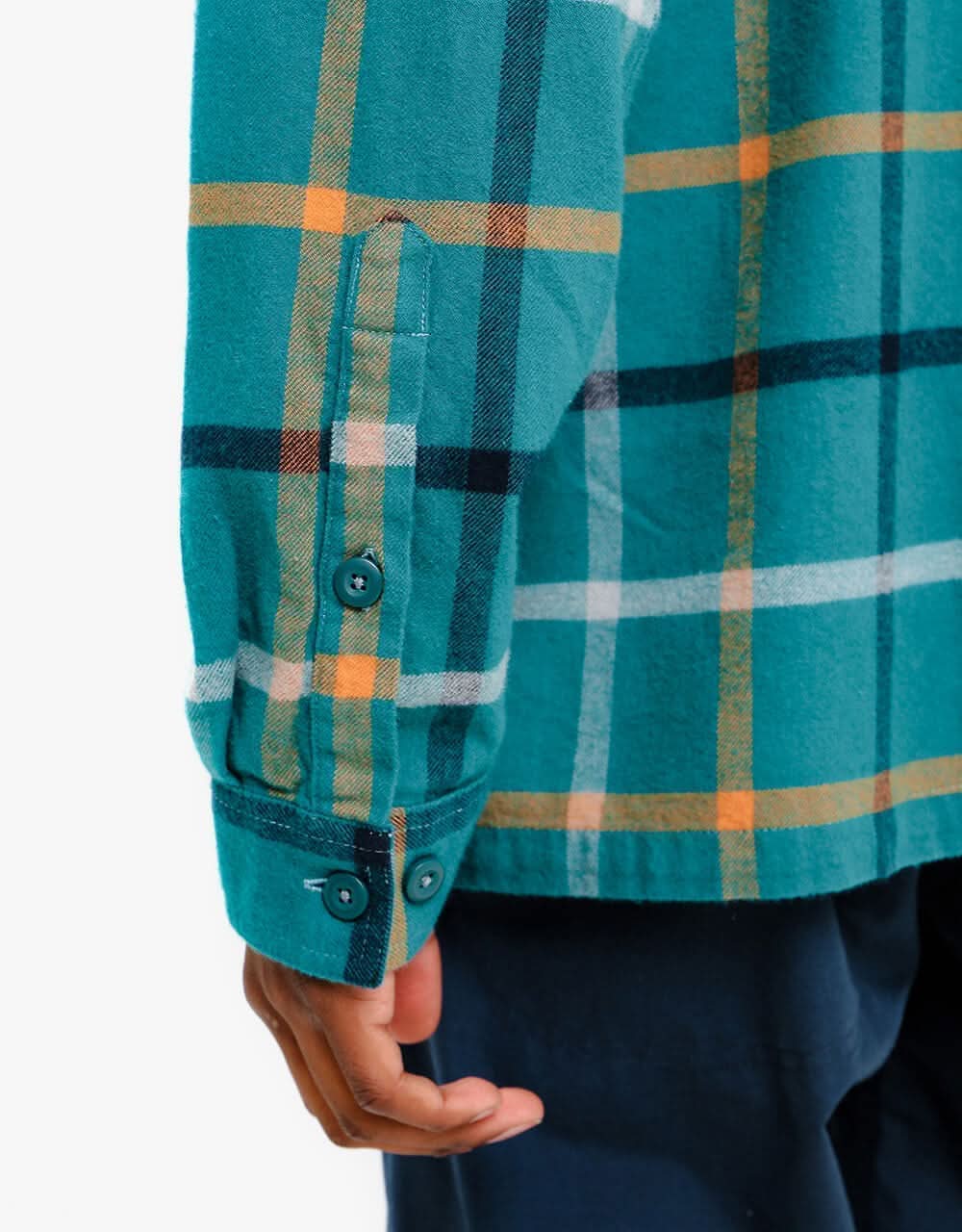 Patagonia L/S Organic Cotton Flannel Shirt - Brisk:Dark Borealis Green