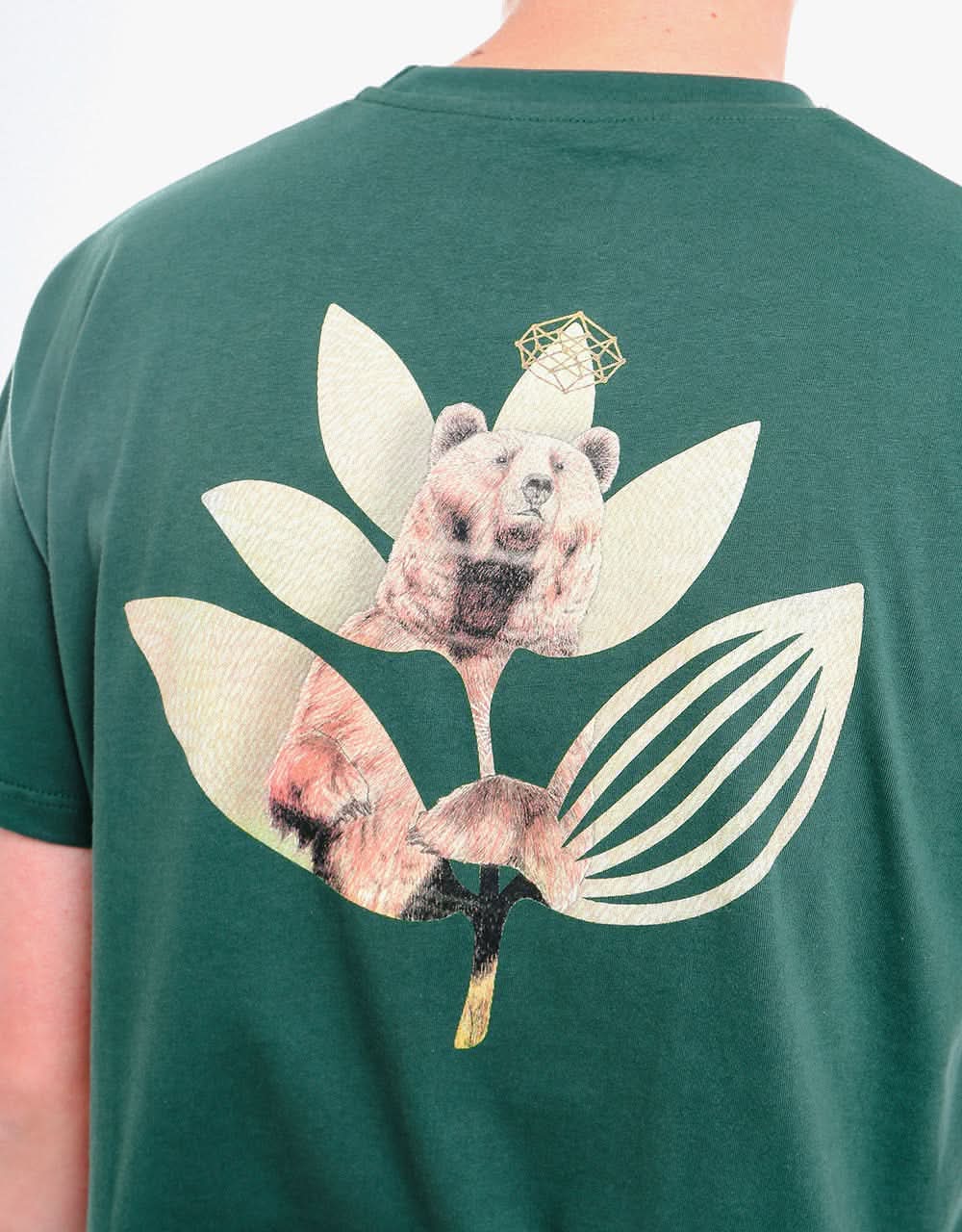 Magenta Bears Plant T-Shirt - Green