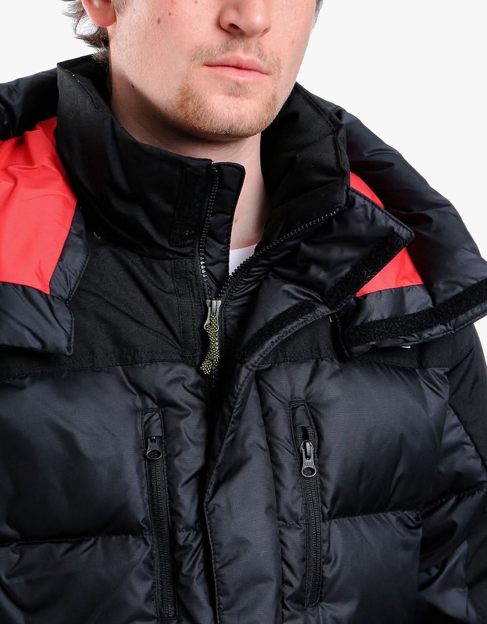 The North Face Black Box Himalayan Parka Jacket - TNF Blk/TNF Red