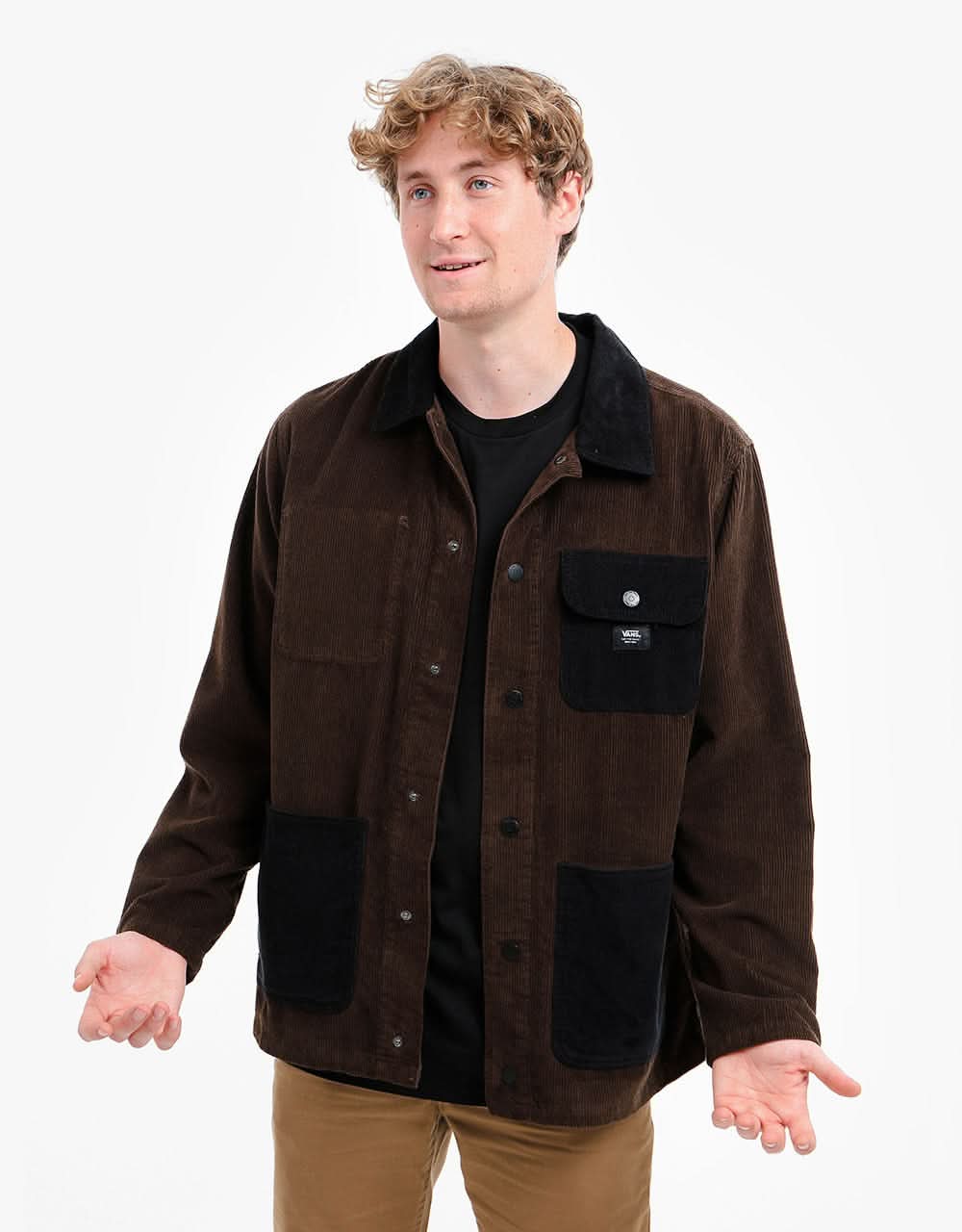 Vans Corduroy Drill Chore Coat - Demitasse/Black