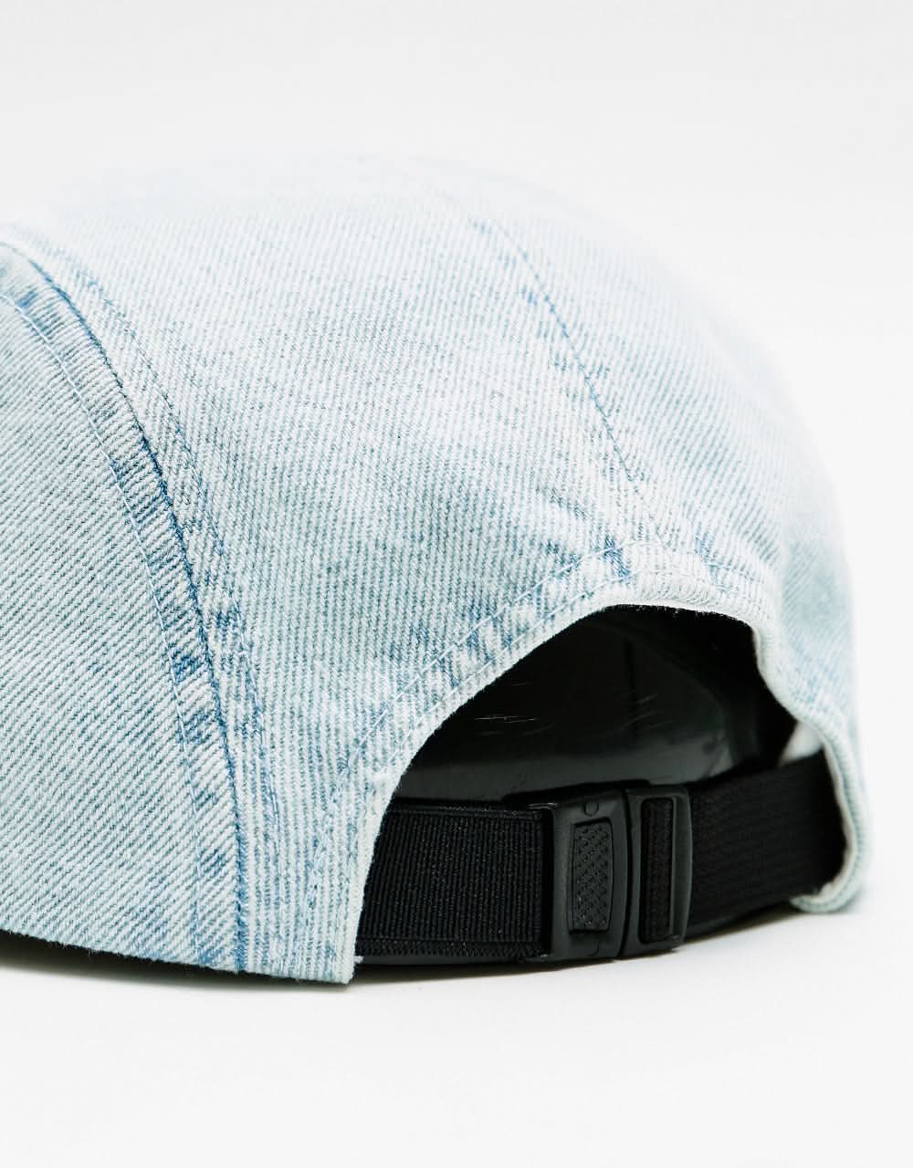 Magenta Plant 5 Panel Cap - Washed Denim