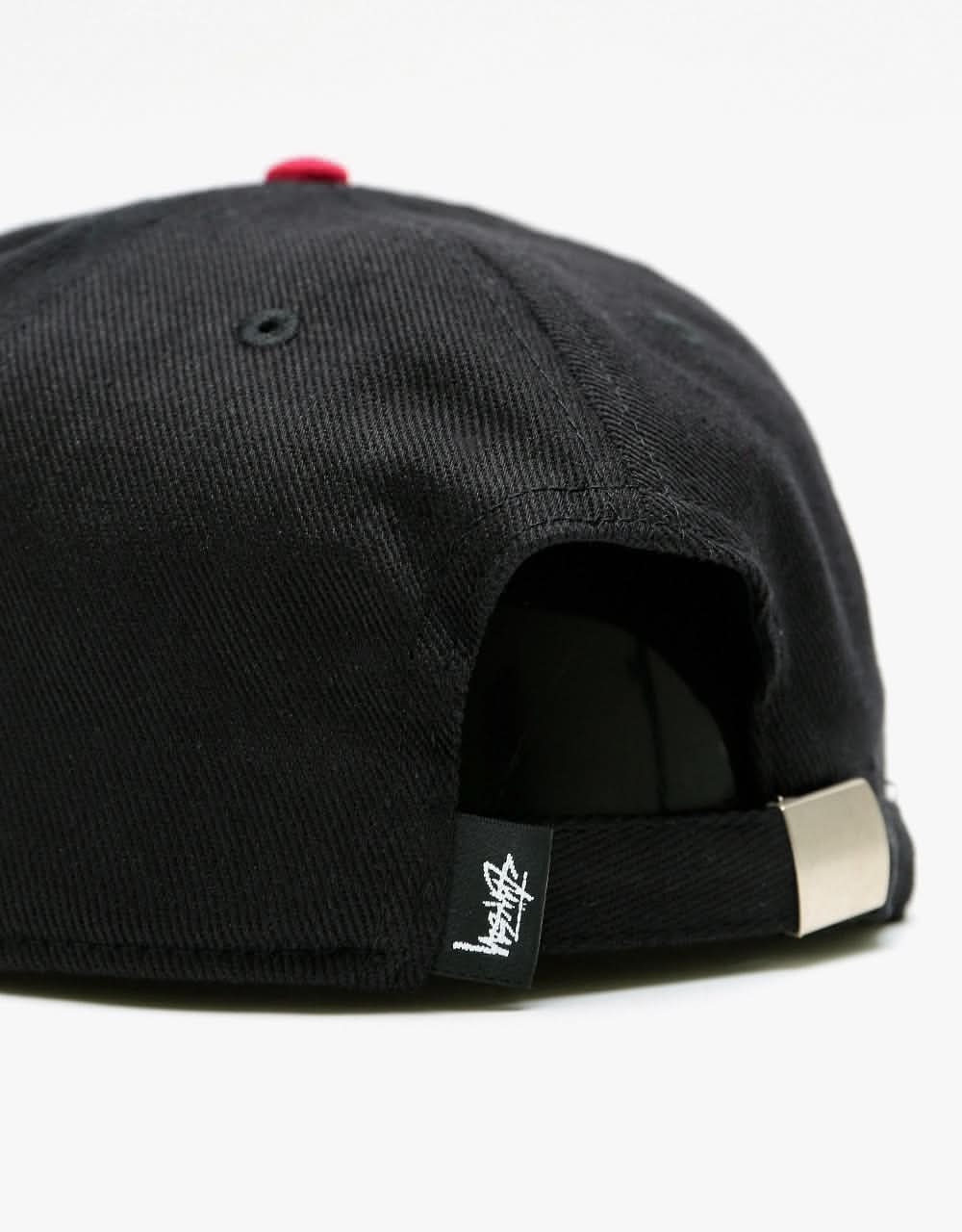 Stüssy 2-Tone Team Strapback Cap - Black
