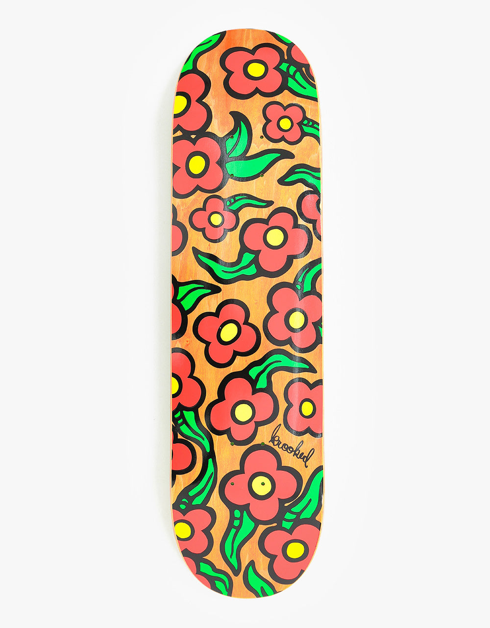 Krooked Wild Style Flowers Skateboard Deck - 8.25"