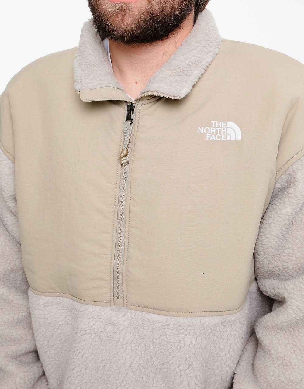 The North Face Platte Quarter Zip Sherpa Fleece - Flax/Flax