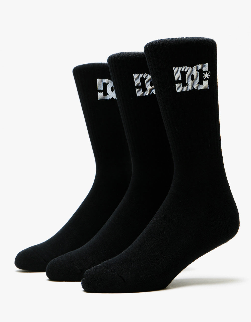 DC Crew 3 Pack Socks - Black