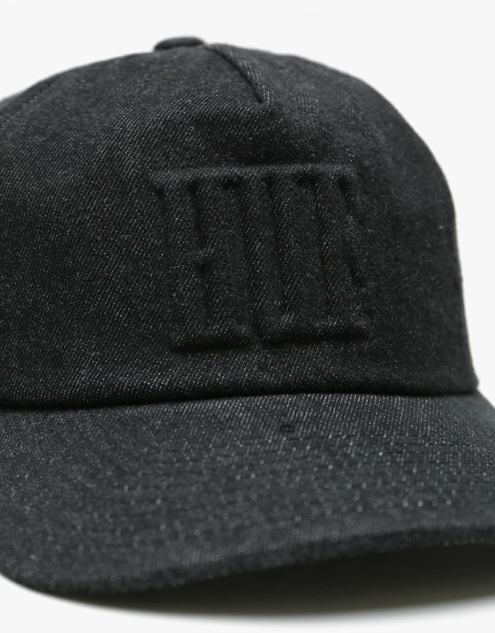 HUF Marka Denim 6 Panel Cap - Black