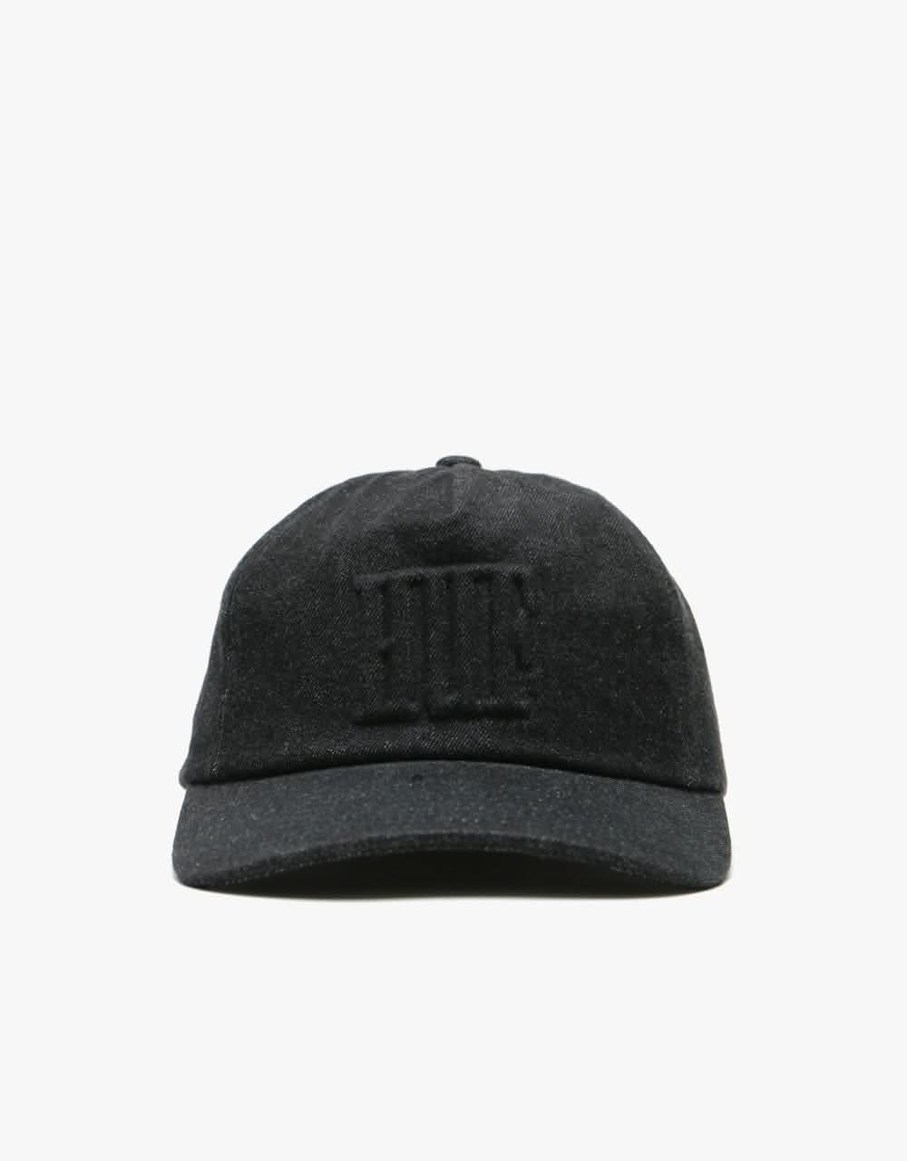 HUF Marka Denim 6 Panel Cap - Black