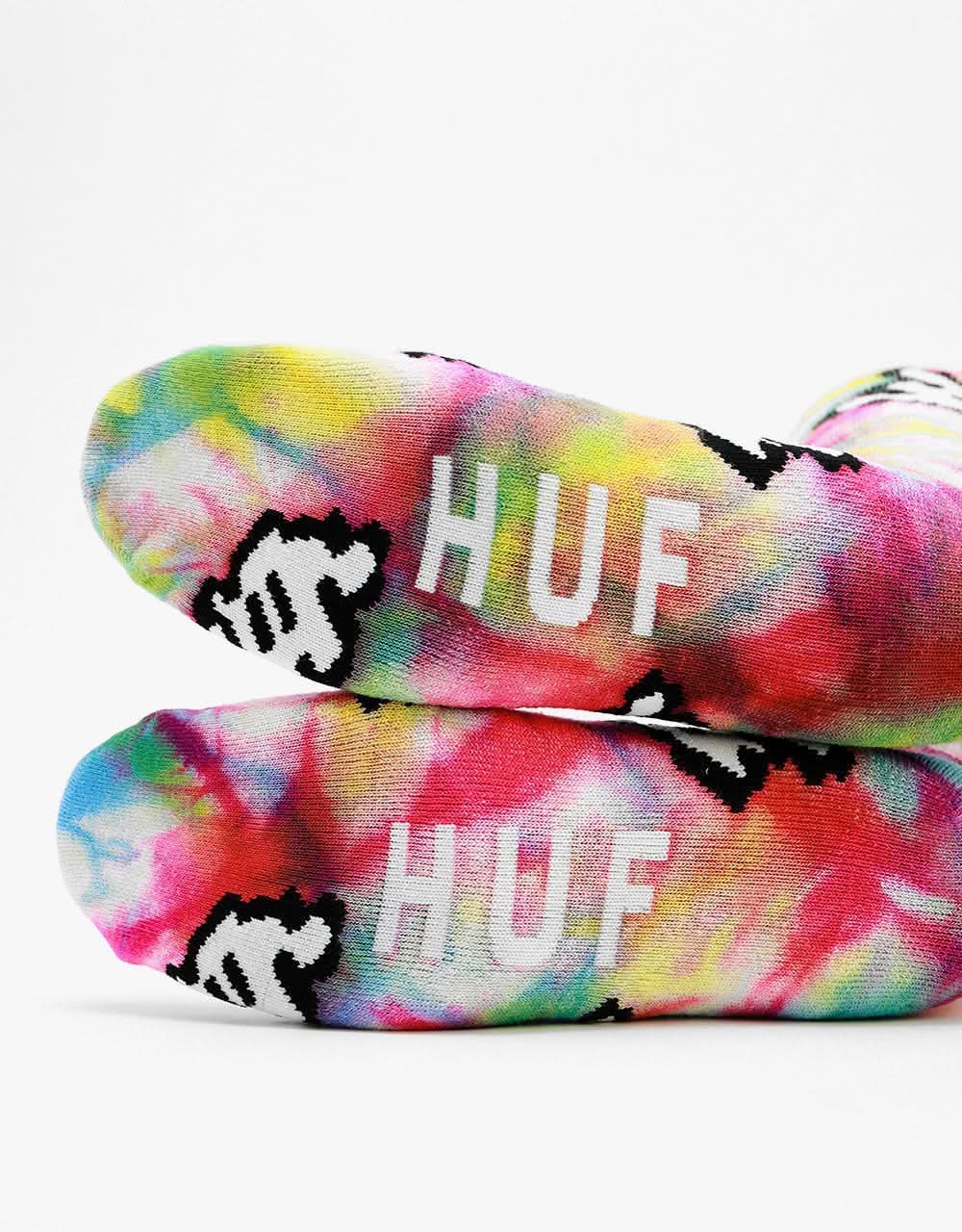 HUF Fuck It Tie Dye Cursor Socks - Magenta