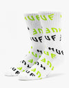 HUF Warp Socks - White