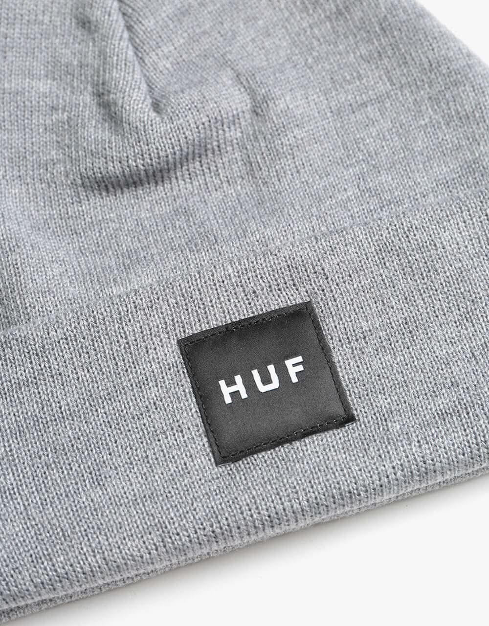 HUF Box Logo Beanie - Grey Heather
