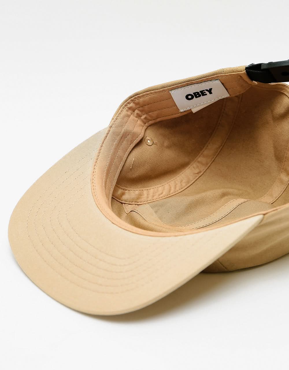Obey Bold Label 5 Panel Cap - Khaki