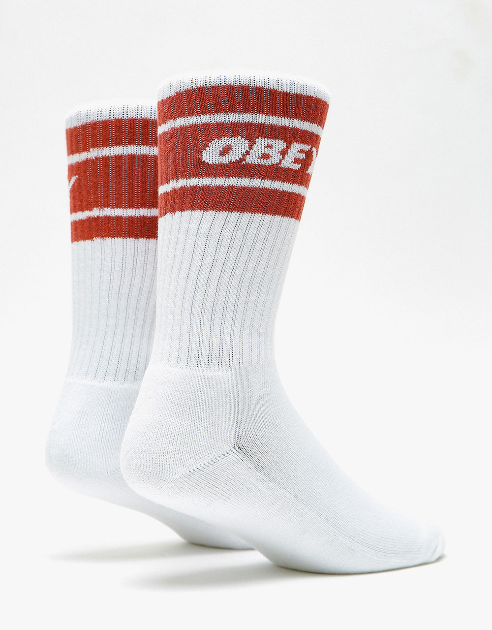 Obey Cooper II Socks  - White/Hot Sauce
