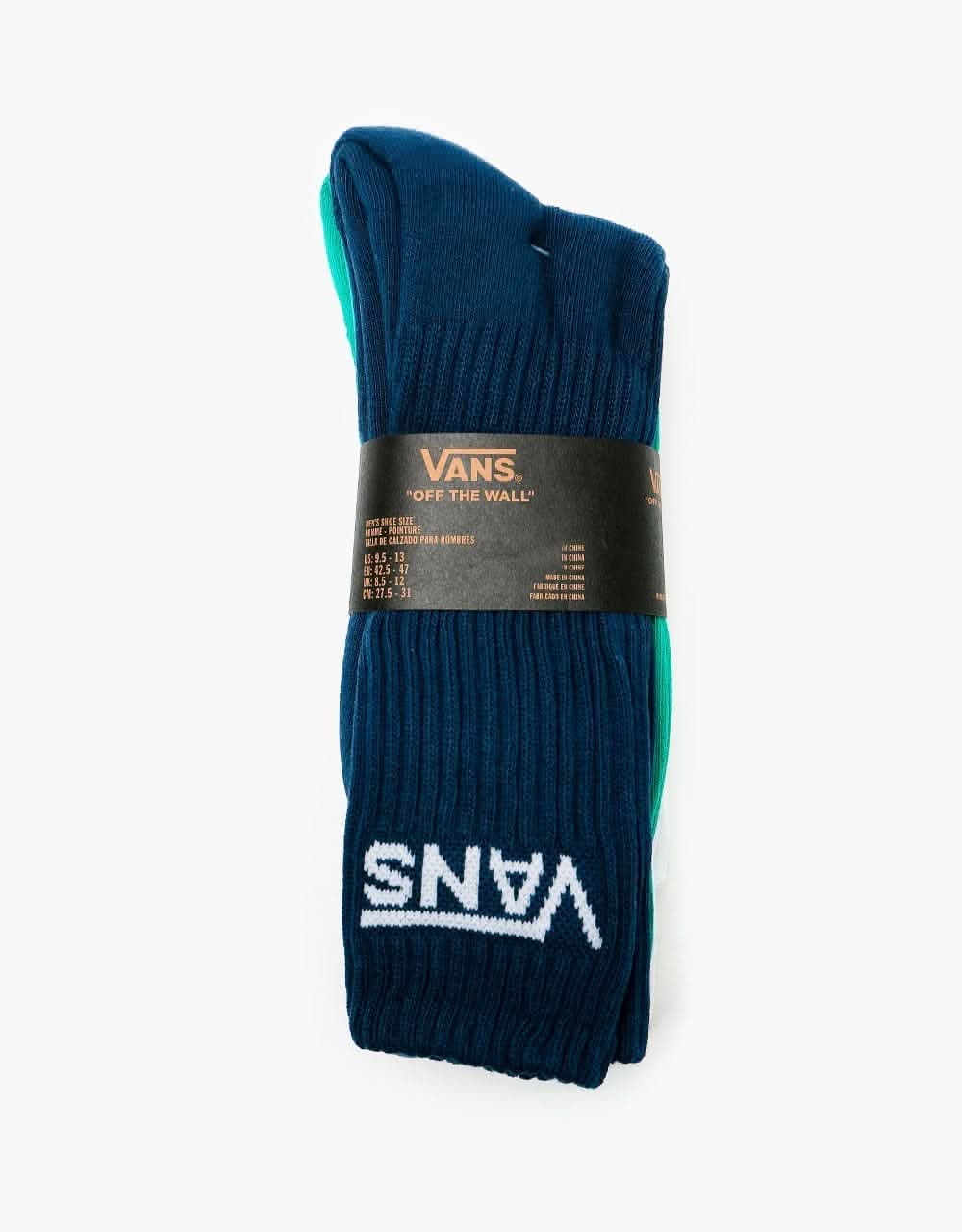 Vans Classic Crew 3 Pack Socks - Porcelain Green